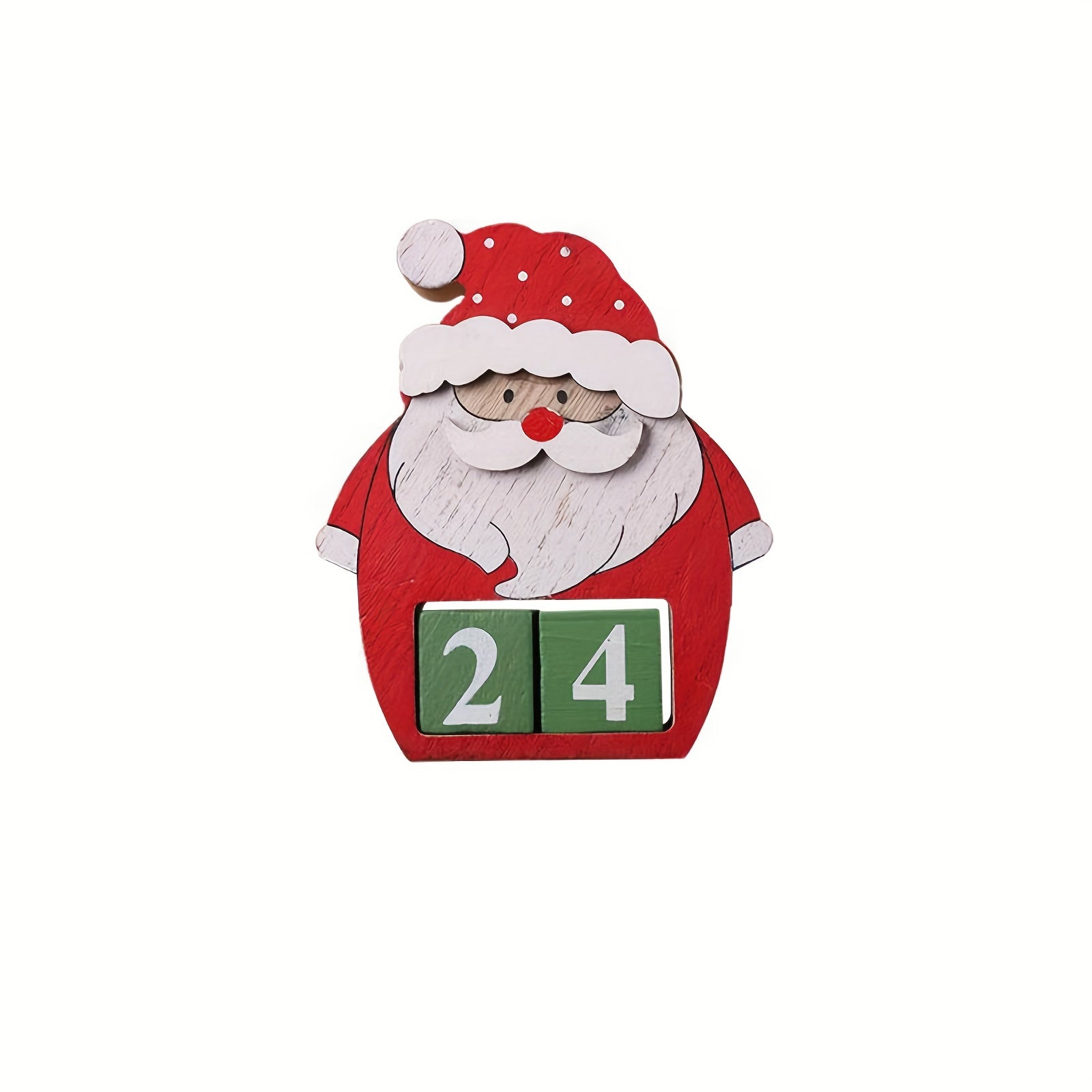 Christmas Countdown Calendar Ornament Wooden Date Display Decorations