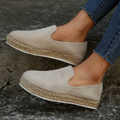 Women's Espadrille Flat Loafers Casual Slip On Soft Sole Shoes