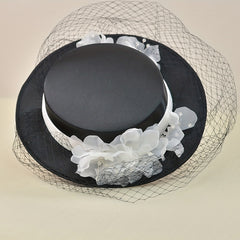 French Style Veil Wedding Hat Fascinator Hats Vintage Tea Party