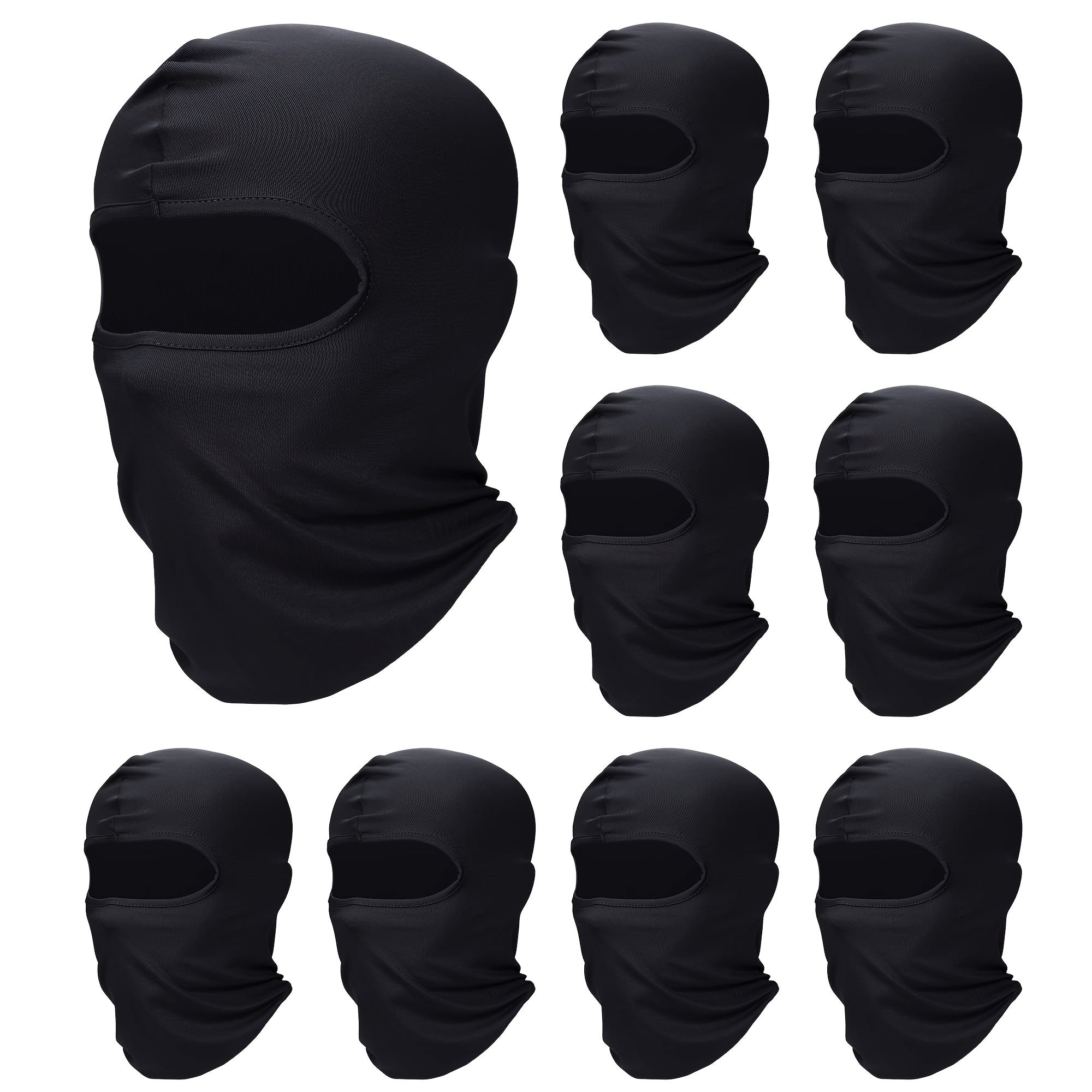 9pcs Ski Mask Full Face Cover UV Protection Balaclava Winter Neck Gaiter
