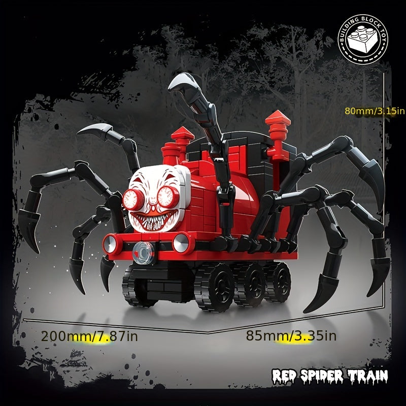 262pcs Red Spider Train Assembly Toy Kids Educational Gift