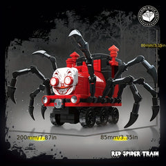 262pcs Red Spider Train Assembly Toy Kids Educational Gift