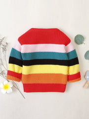 Rainbow Knitted Sweater for Winter Days