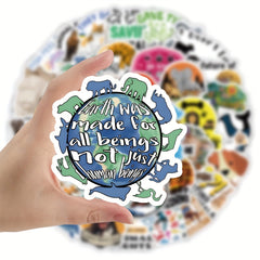 50pcs Cartoon Animal Graffiti Stickers for Phones Computers Cups
