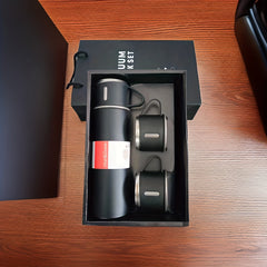 Stainless Steel Insulated Water Bottle 500ml - Leakproof with 2 Extra Lids