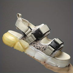 Men's Platform Buckle Sandals Outdoor Slip On Sandals
