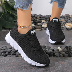 Women's Lightweight Non-slip Sneakers Lace Up Soft Running Shoes