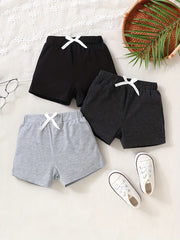 Cute 3 Piece Outfit Set for Toddlers - Bow Shorts and Comfy Clothes