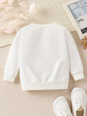 Newborn Baby Letter Print Long Sleeve Sweatshirt Round Neck Pullover
