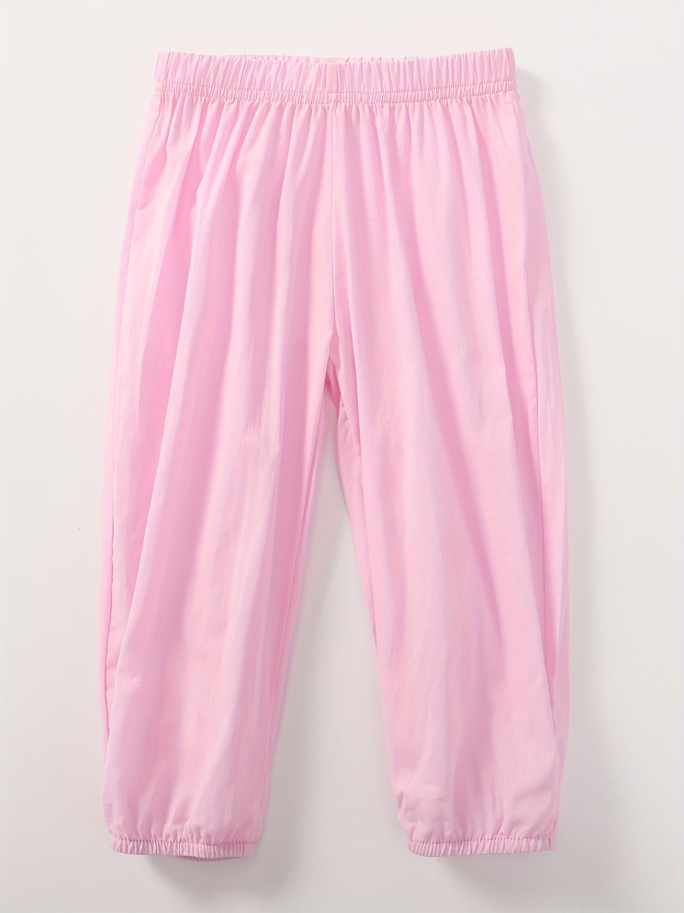Toddler Girls Wide Leg Cotton Pants Elastic Waist Summer Kids Clothes
