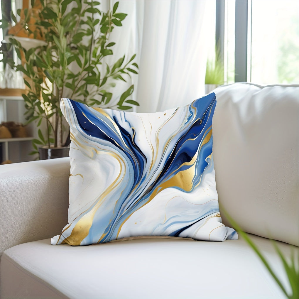 Marble Stripe Flannel Pillowcase for Sofas & Office Chairs