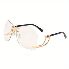 Y2K Irregular Shield Sunglasses Gradient UV400 Sun Shades