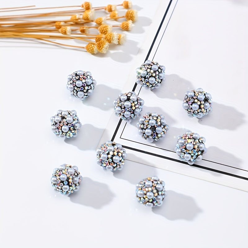Colorful Pearl Pottery Mud Ball Accessories DIY Jewelry Ornaments Set