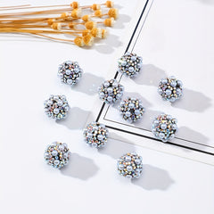 Colorful Pearl Pottery Mud Ball Accessories DIY Jewelry Ornaments Set