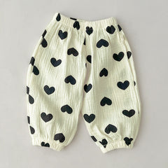 Baby Girls Casual Elastic Waist Pants with Assorted Designs