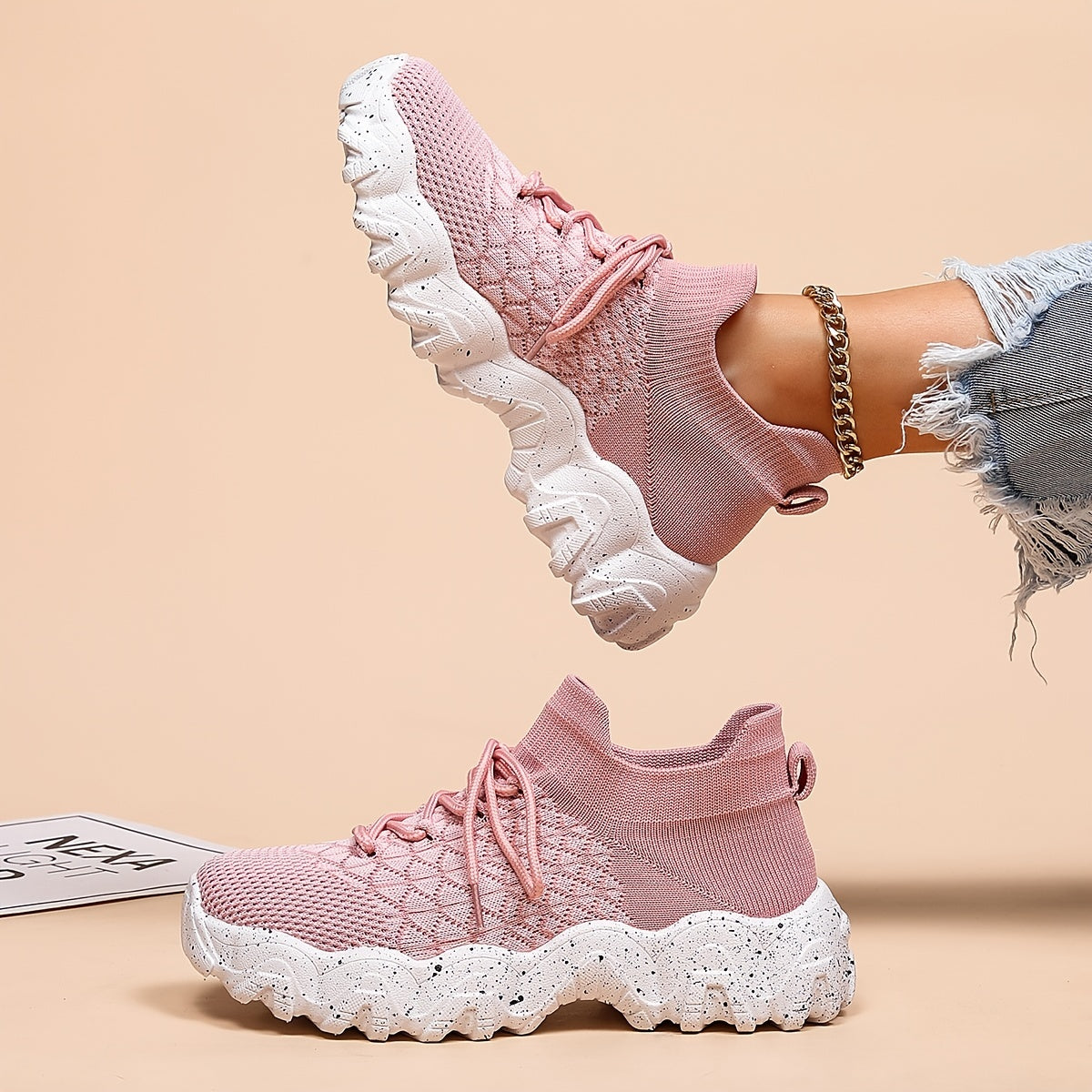Women's Platform Sock Sneakers Lightweight & Breathable Running Shoes