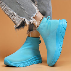 Breathable Slip On Mesh Running Shoes Soft Shock Absorption Outdoor Sneakers