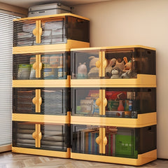 Stackable Foldable Storage Box Wardrobe Organizer with Open Doors