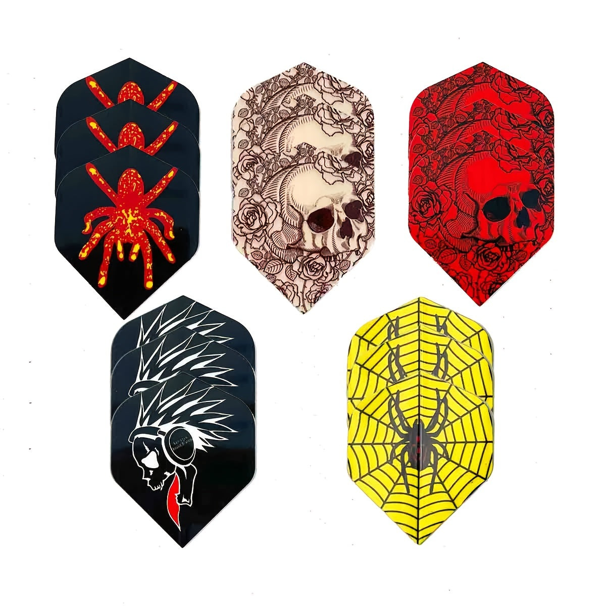 Halloween Skull Spider Dart Tail - Set of 15 - Dart Accessories