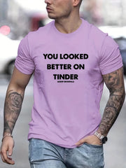 Men's Better Print T-shirt Casual Stretch Breathable Tee