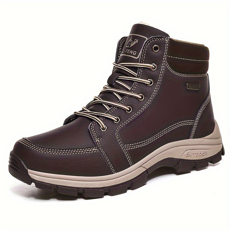 Men's Solid Hiking Shoes Non Slip Durable Sneakers Outdoor Activities