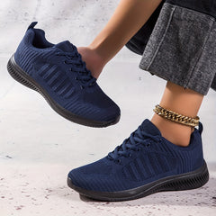 Mesh Breathable Flying Woven Shoes Lightweight Running Sneakers