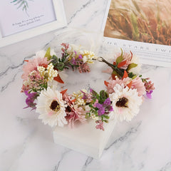 Rose Wreath Headband Simulation Flower Hair Band
