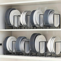 Home Plate Holder Vertical Cupboard Organizer Kitchen Counter Dish Organizer