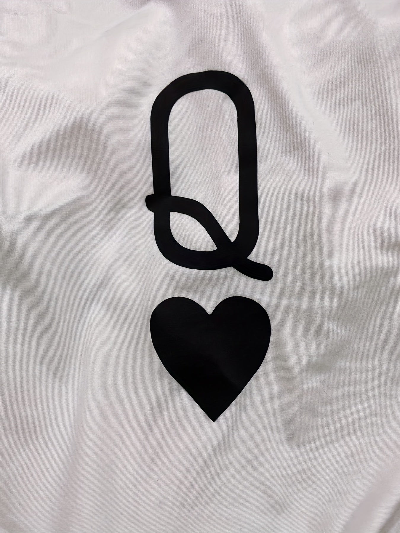 Casual Poker Q Print Two Piece Set