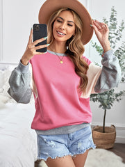 Colorblock Pullover Long Sleeve Sweatshirt