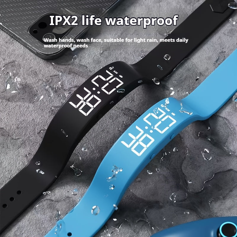 Multifunctional Sports Watch Soft Silicone Strap Lightweight Vibration Alarm Uni