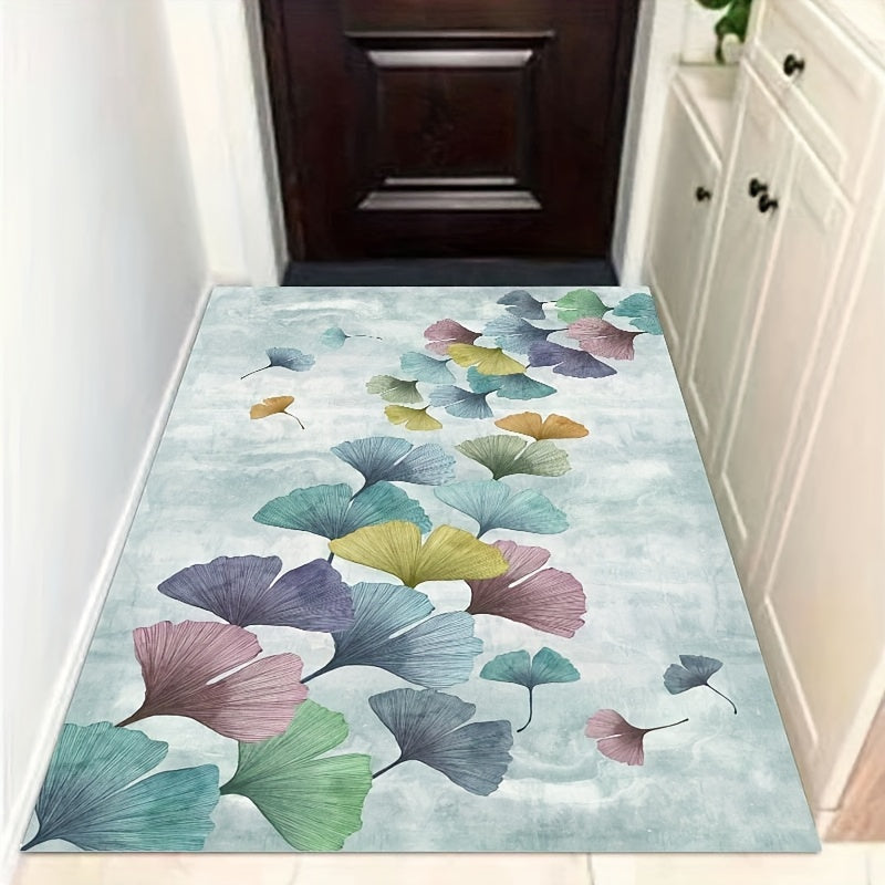 Abstract Feather Kitchen Rug Modern Nordic Geometric Pattern Indoor Mat