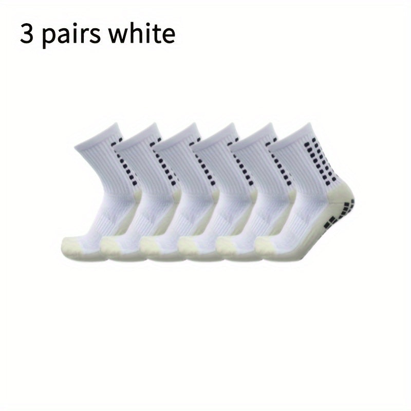 Men's Breathable Fitness Shin Guards & Anti Slip Socks 3 Pair Set