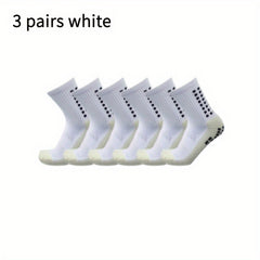 Men's Breathable Fitness Football Leg Cover&Anti Slip Socks Shin Guards 1 Set
