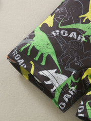 Boys Dinosaur Print Swim Trunks & Cap Set