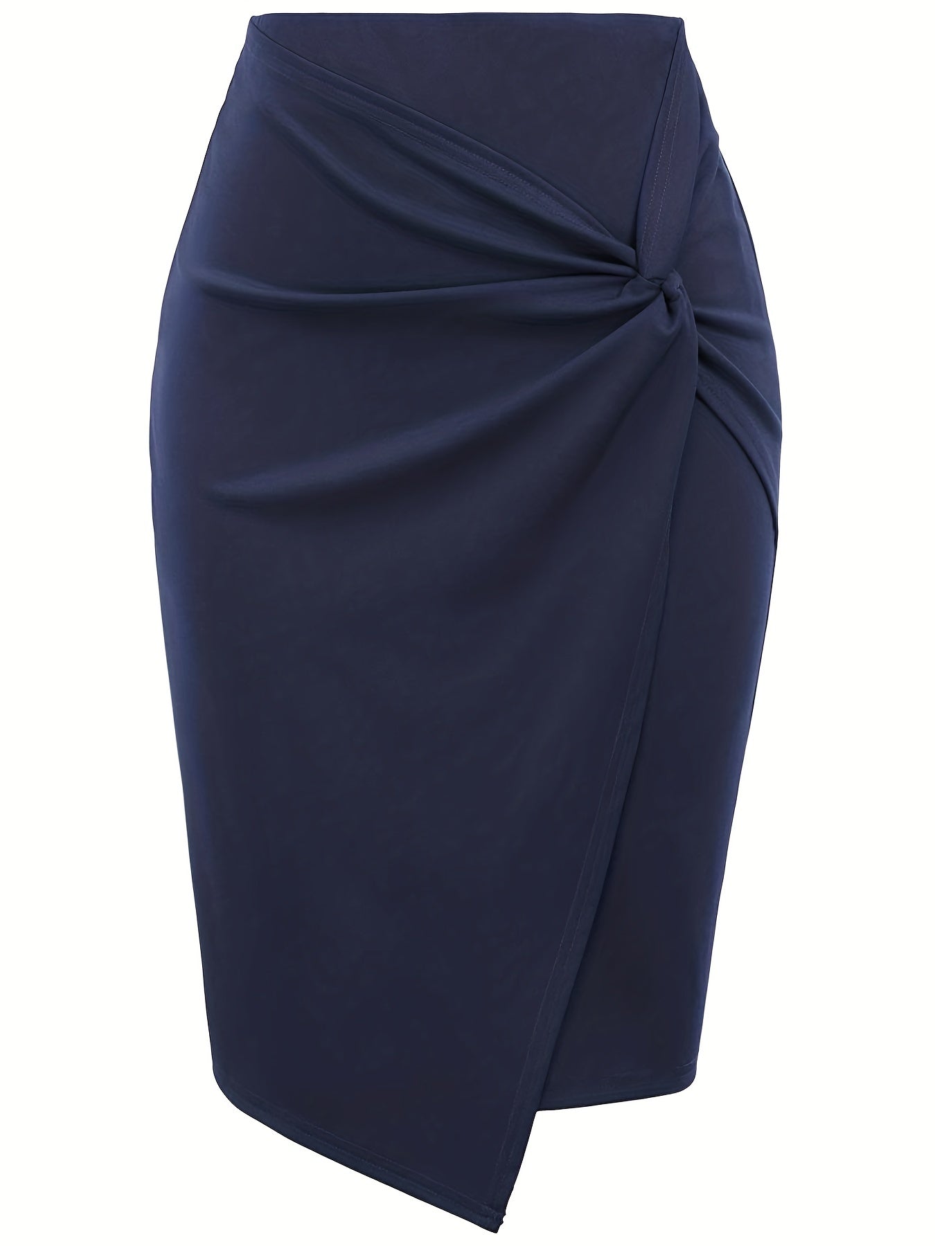 High Waist Pencil Skirt Stretchy Work Business Solid