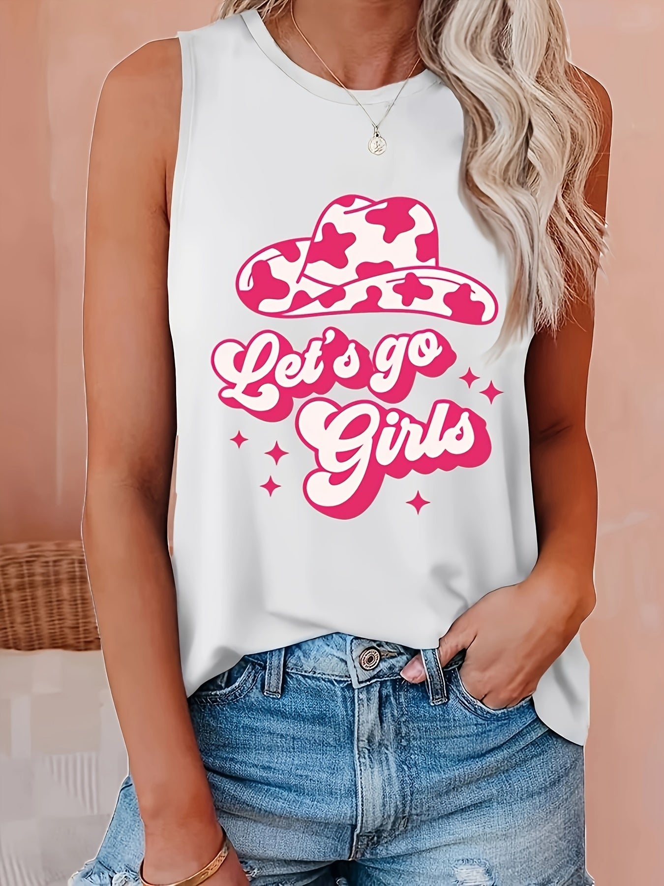 Cowboy Print Tank Top for Summer