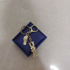 American Flag Alloy Inlaid Diamond Keychain Independence Gift
