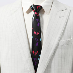 College Style Hip hop Musical Note Necktie