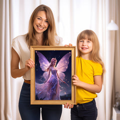 5D Purple Fairy Diamond Painting Kit - 30x40 cm