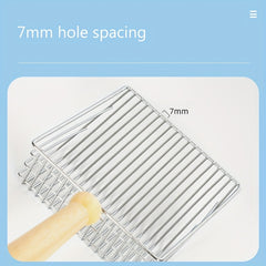 Large Silvery Wooden Handle Cat Litter Scoop for Pet Waste Cleaning