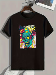 Monster Print Men's GraphicT-shirt Casual Comfy Tees For Summer