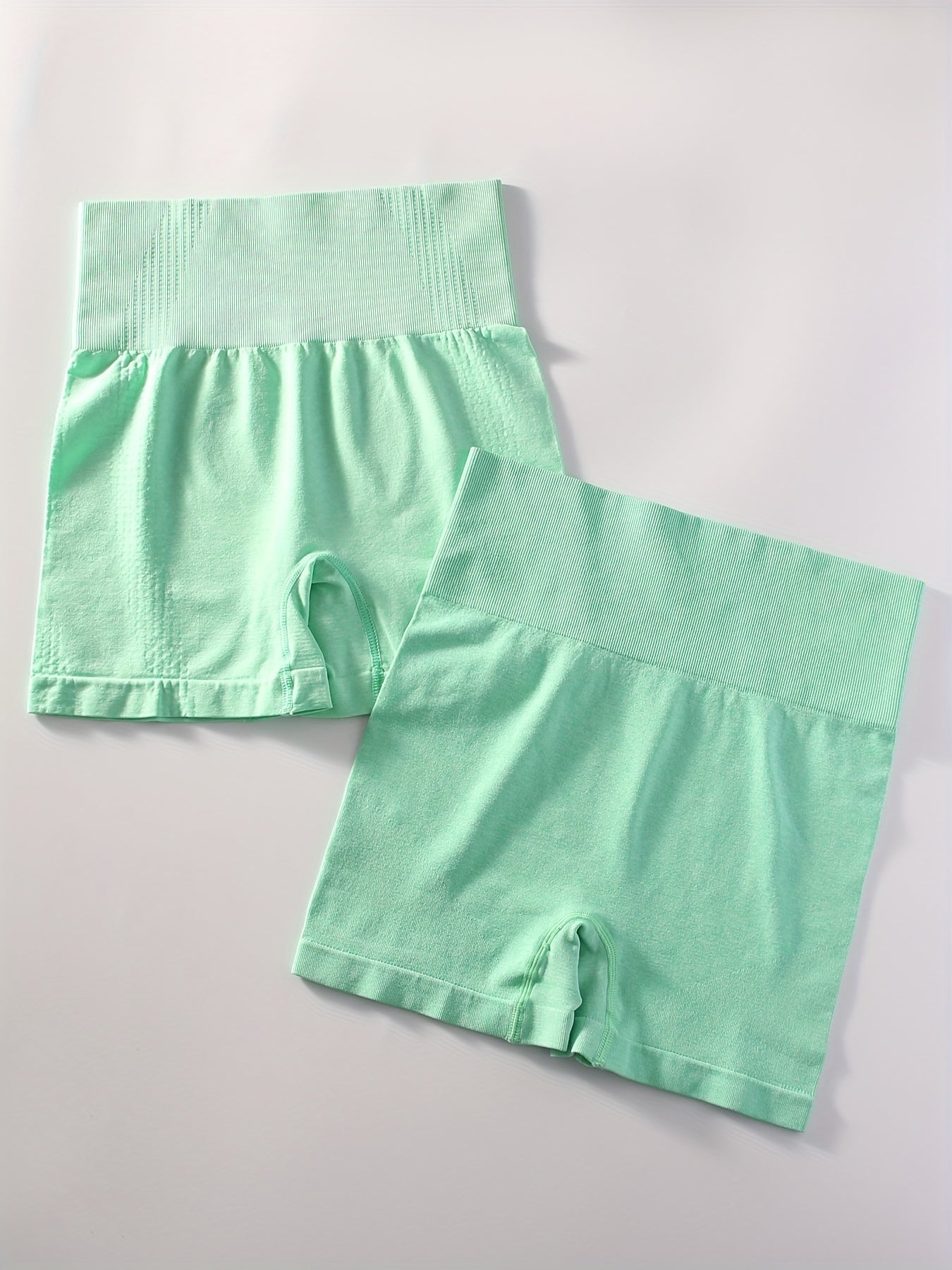 2pcs Solid Sports Shorts Stretchy Sexy Summer Fitness Workout Yoga Shorts