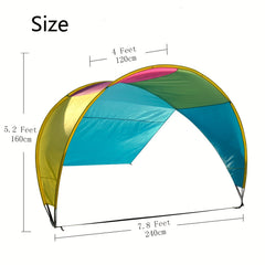 Patented Beach Tent for 3-4 People, Ideal for Camping & Picnics