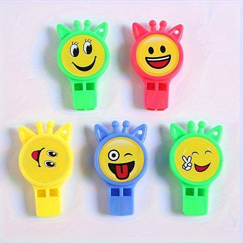 5pcs Portable Whistle With Cartoon & Ball Pattern for Sports