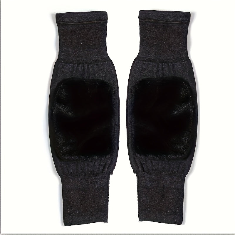 1 Pair Cashmere Knee Pads Elastic Warm Knee Pad For Cold Weather