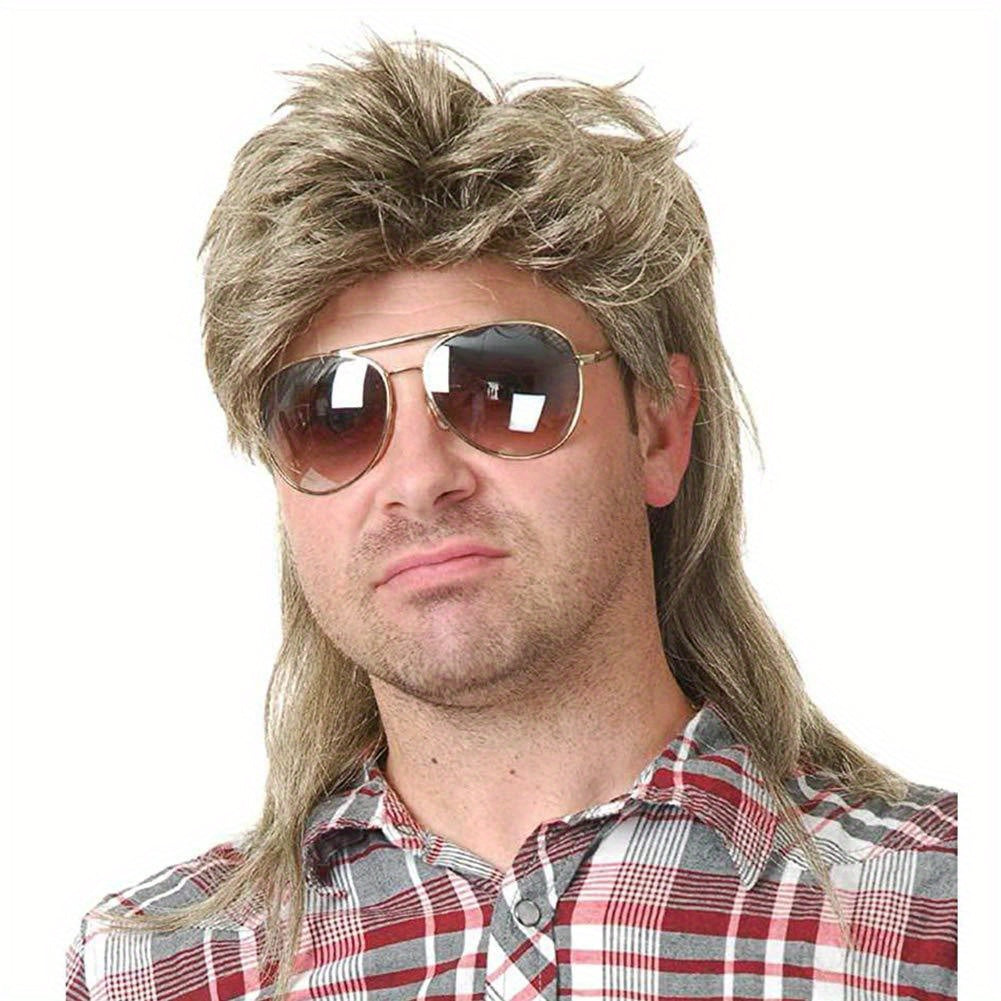 Men's Mid-Length Wig Hair Extension for Parties