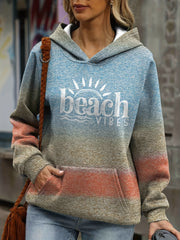 Tie Dye Letter Print Hoodie Long Sleeve Sweatshirt