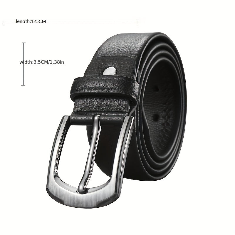 PP3107 Men's Leather Belt Pin Buckle Casual Versatile Belt