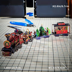 Christmas Train 3D Metal Assembled Model Puzzle Ornament